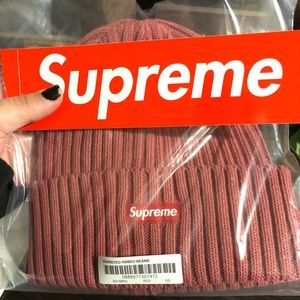 Supreme Magenta Overdyed Ribbed Beanie SS18